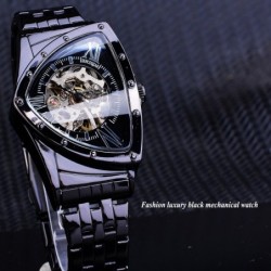 Orologio automatico a triangolo - quadrante scheletrato - impermeabile - acciaio inossidabile