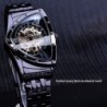 Orologio automatico a triangolo - quadrante scheletrato - impermeabile - acciaio inossidabile