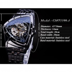 Orologio automatico a triangolo - quadrante scheletrato - impermeabile - acciaio inossidabile
