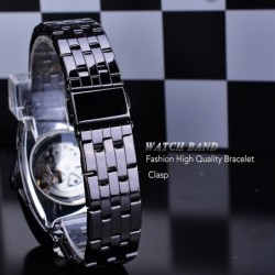 Orologio automatico a triangolo - quadrante scheletrato - impermeabile - acciaio inossidabile