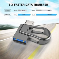 Mini memory stick - dual USB - 3.0 - OTG type-C - waterproof - rotatable- 32GB - 64GB - 128GBUSB memory