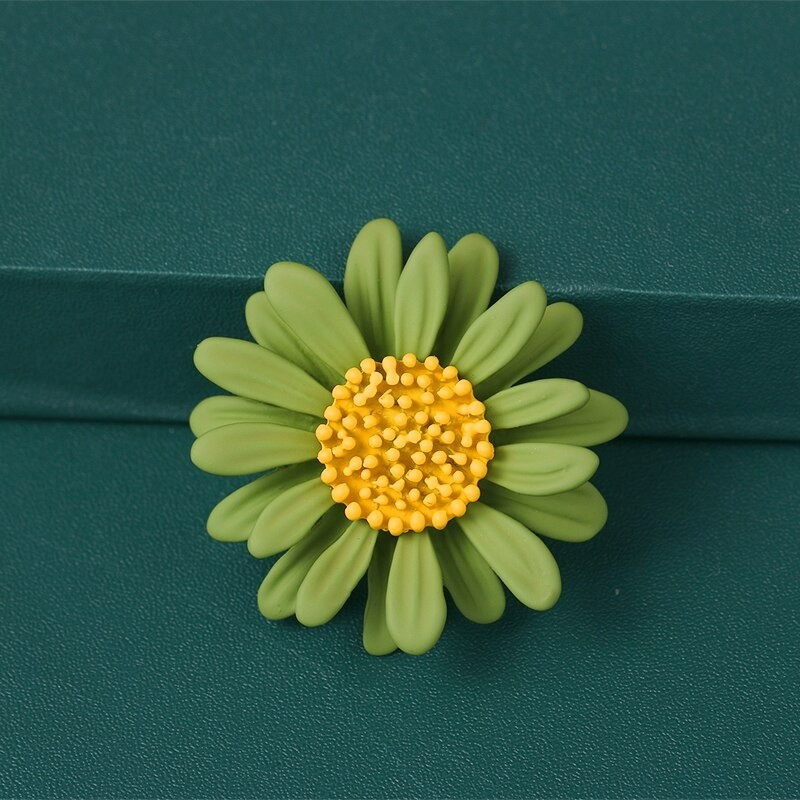 Sunflower - metal brooch