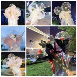 DIY rose balloons - with LED light - flower bouquet