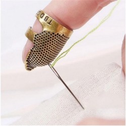 Sewing thimble - finger protector - retro metal brassTextile