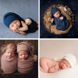 Bonnet de couchage pour nouveau-né - avec enveloppe - Accessoires de photographie pour bébé