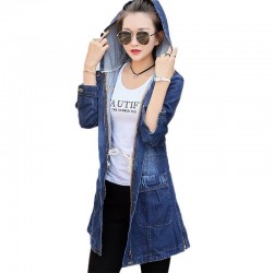 SEXY denim Jacket - Korean Look - hooded
