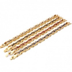 Motorcycle chain bracelet - unisex - with crystal decoration