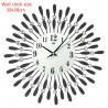 Lots of crystal - Sun - Silent Wall Clock - Living Room - beauty - office home wall decoration