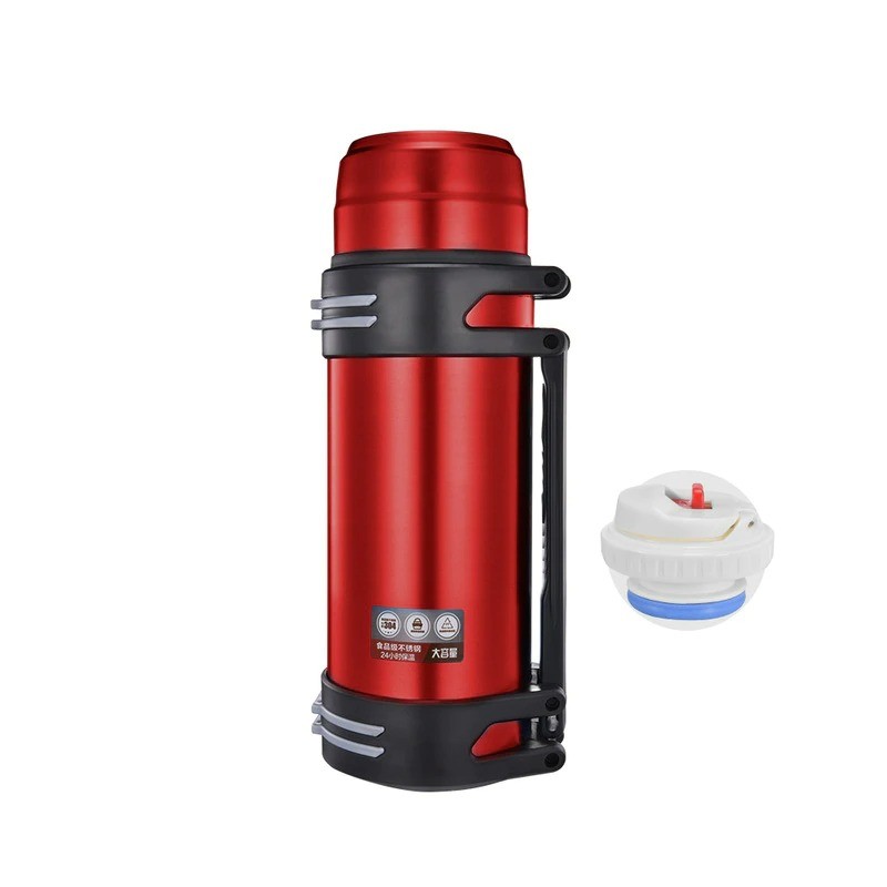 Thermos with strap -stainless steel - portable - outdoor travel Insulated