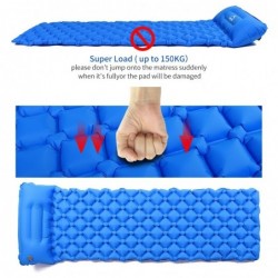 Outdoor camping inflatable sleeping mattress -added cushion pillow- super light