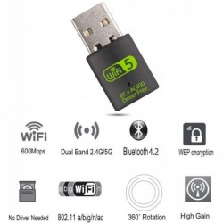USB wifi dongle adapter for computer - wireless - receiver 600mbps