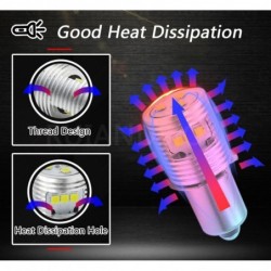 P13.5S / E10 - LED bulb - 6000K white - for flashlight - 2 piecesE10