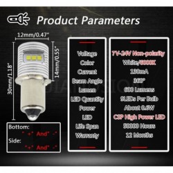 P13.5S / E10 - LED bulb - 6000K white - for flashlight - 2 piecesE10