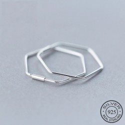 Orecchini pentagono - iperbole geometrica - argento sterling 925