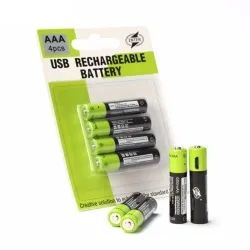 Rechargeable batteries -1.5 v -600mah - 4pcs- USB - quick charging
