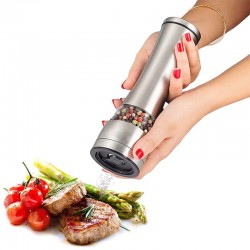 Fypo Stainless Steel Manual Salt and Pepper Shakers Herb parsley mill grinder pepper Mill with Adjustable Ceramic Grinder
