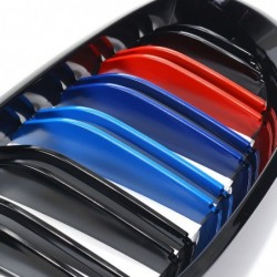 Front kidney grill - gloss black M-color - for 2003-2010 BMW E60 E61 5 seriesGrilles