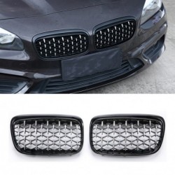 Car front grille - For BMW E87 E90 E92 E93 F20 F21 F30 F34 F35 E60 F10 F11 F18 G30 G38 F45 F32 F36 1/2/3/4/5 Series Diamond Gri