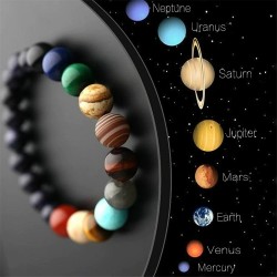 Lovers eight planets natural stone bracelet - universal - unisex
