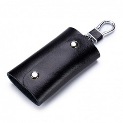 Leather card case - business cards / name cards - with keyring