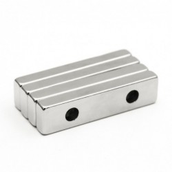 N35 block magnets - double holes - 40 * 10 * 5mm