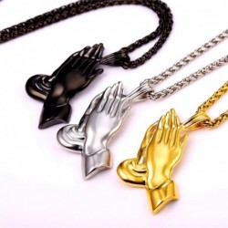 Necklace - praying hands - unisex - giftR - 22 Inch