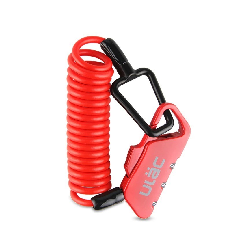 Mini bicycle lock - anti-theft - extendable rope - 3-digit combination - 1200mmBicycle
