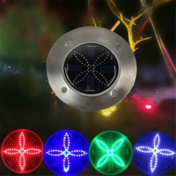 Four leaf clover - solar powered lights - white / blue / green / red