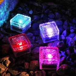 Garden / driveway solar light - brick / glass stone - LEDSolar lighting