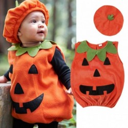 Pumpkin costume - set with sleeveless jumpsuit & hatHats & caps