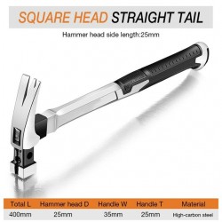 Multifunctional nail hammer - magnetic claw - square / round - 100Z/130ZHammers