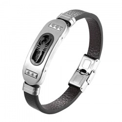 Retro scorpion bracelet - silicone - stainless steel