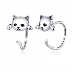 Kitty cat - stainless steel earrings