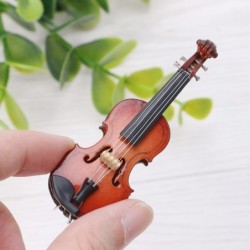 Mini wooden violin - musical instrument - decoration