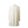 Elegant dress for woman - puff sleeve - turtleneck - ruffles - A-Line plus size  - 2021 design