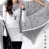 White long sleeve sweater - with knitted collar