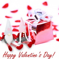 Valentines day long leg gnome - plush doll - 2 piecesValentine's day