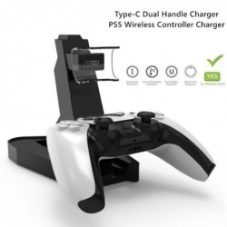PS5 controller charger - charging dock - dual handle - wireless - USB - LEDAccessories