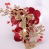 Red rose flower - crystal hair clip - weddings / bride / women