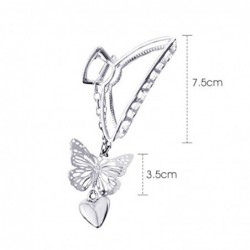 Vintage butterfly shaped - silver hairclip