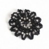 Handmade hair bun cover - crochet design - with pearl decorations