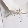 Crystal hair pin - with a pearl - starfish / safety pinHair clips