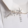 Starfish shaped - crystal hairpin - with pearl decorations