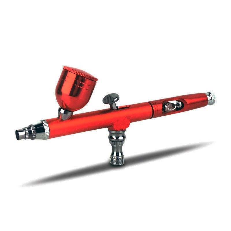Aerografo a doppia azione - pistola a spruzzo per vernice - kit per decorazione nail art/tatuaggio/torte - 0,3mm