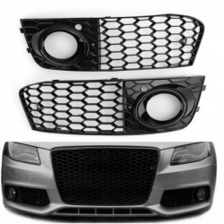 Mesh fog light open vent - grille intake cover - for Audi A4 B8 RS4