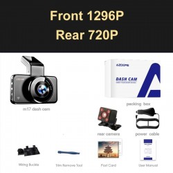 AZDOME M17 - dash cam - DVR - parking monitor - WiFi - night vision - dual lensDash cams