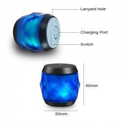 M&J wireless speaker - Bluetooth - portable - LED