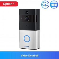 KERUI - 1080P - smart WiFi doorbell - chime - 2MP camera - video intercomHome security