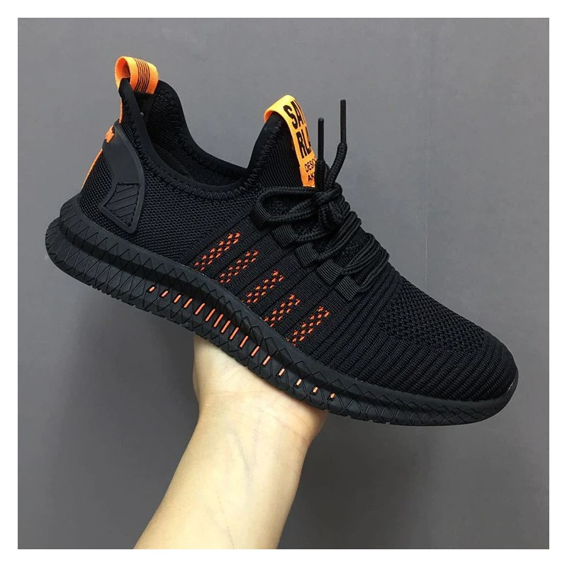 Fashionable sports mesh sneakers - lightweight - lace-upShoes