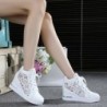 Trendy high platform loafers - lace sneakers with laces
